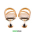 Golden Stylish Sandal For Womens 4531